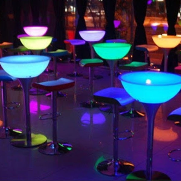 mesas led de colores